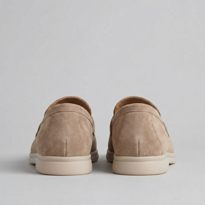 Men's Suede Metal Buckle Loafers