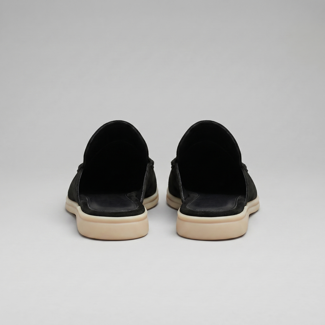 Men's Suede Backless Loafer Mules