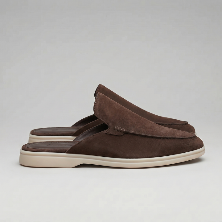Men's Suede Backless Loafer Mules