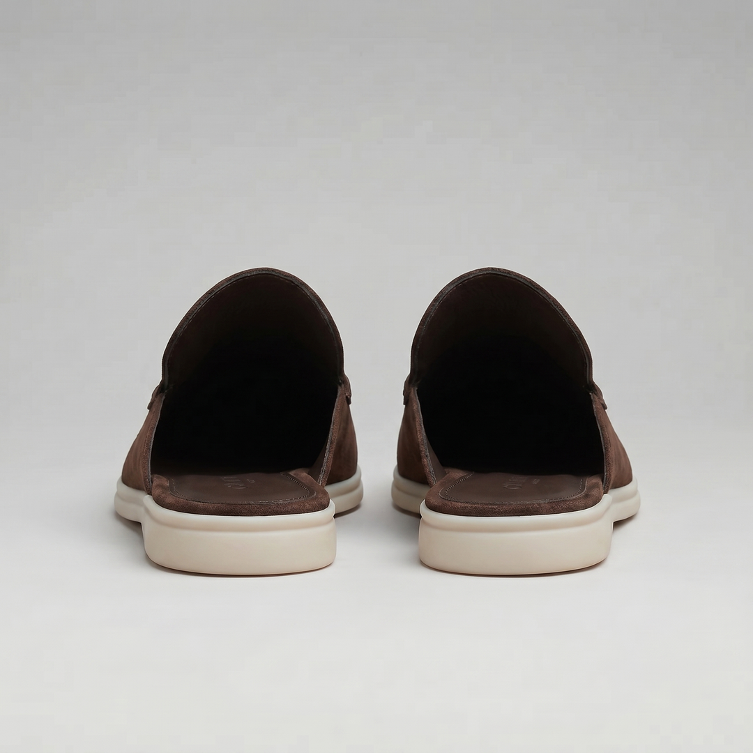 Men's Suede Backless Loafer Mules