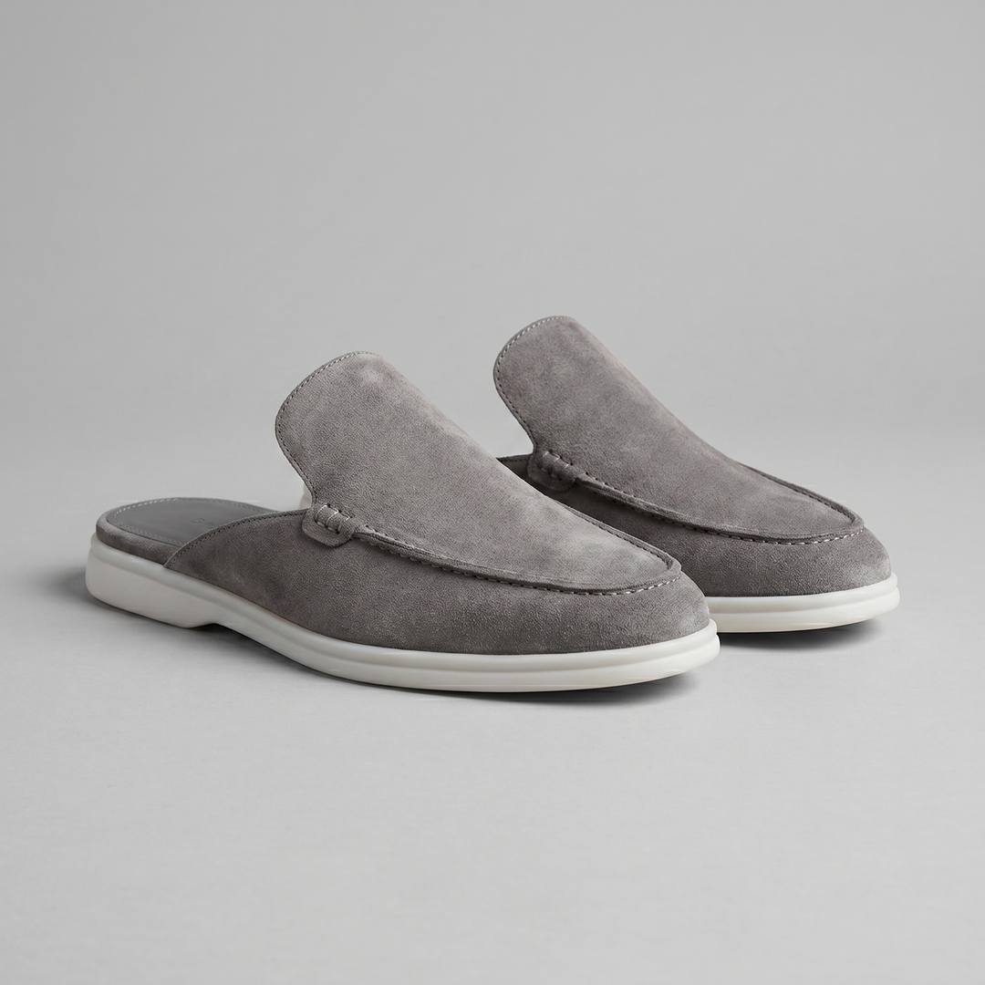 Men's Suede Backless Loafer Mules
