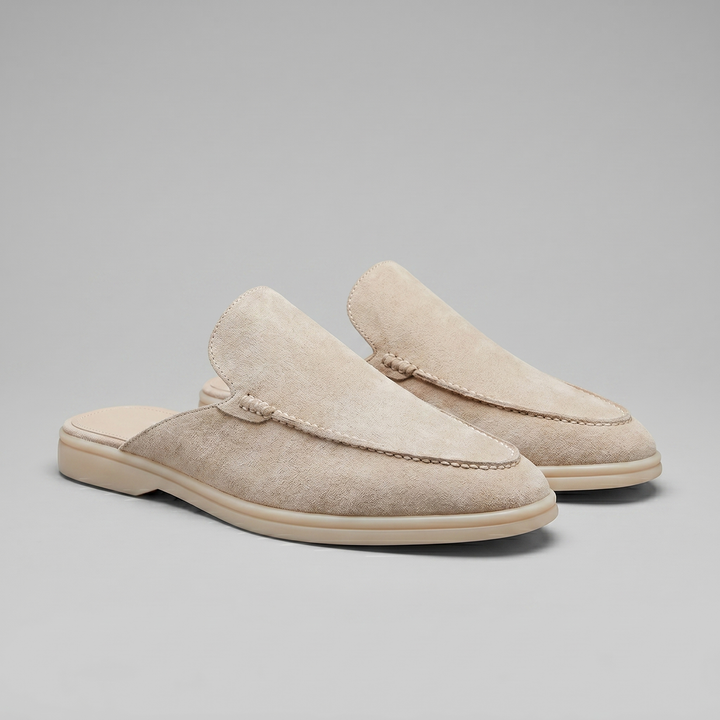 Men's Suede Backless Loafer Mules