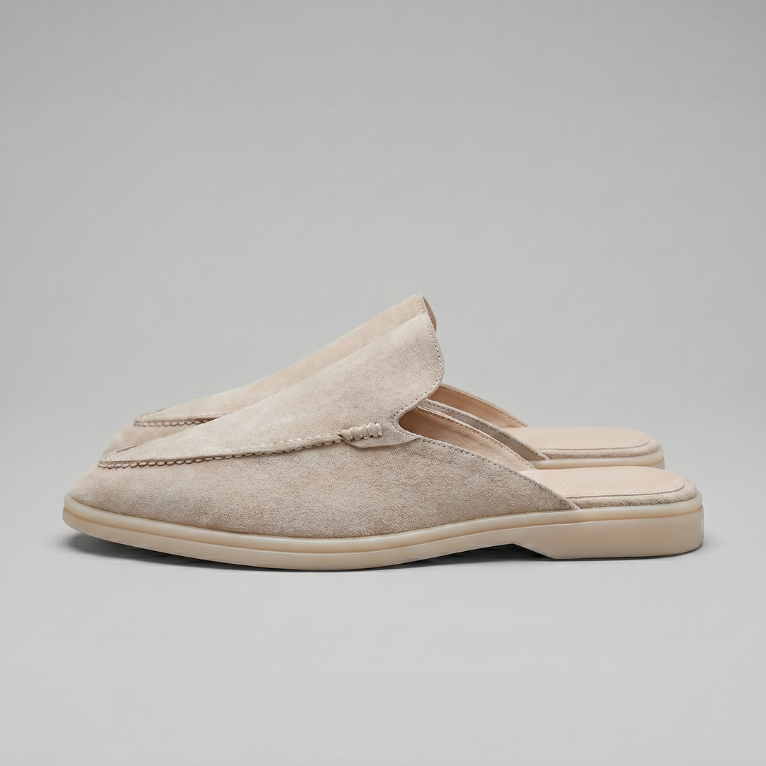 Men's Suede Backless Loafer Mules