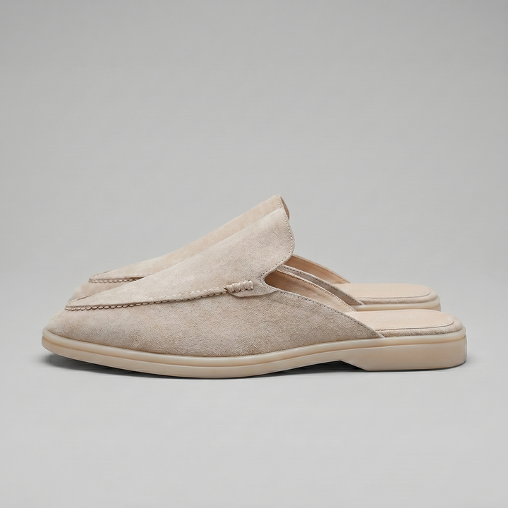 Men's Suede Backless Loafer Mules