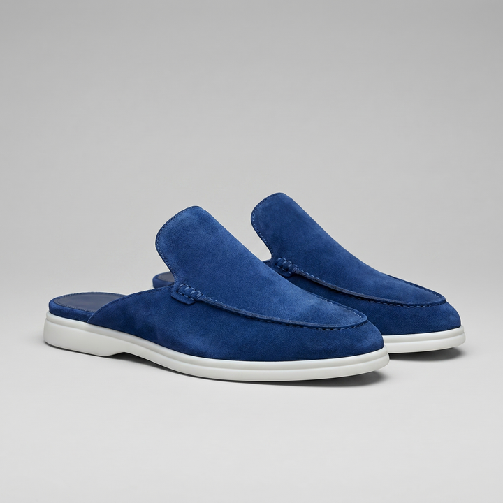 Men's Suede Backless Loafer Mules