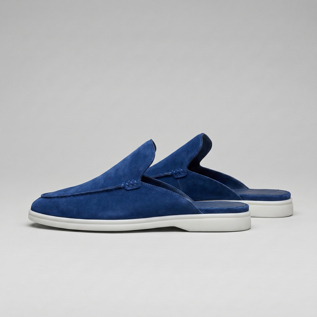 Men's Suede Backless Loafer Mules