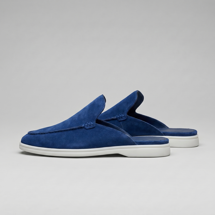 Men's Suede Backless Loafer Mules