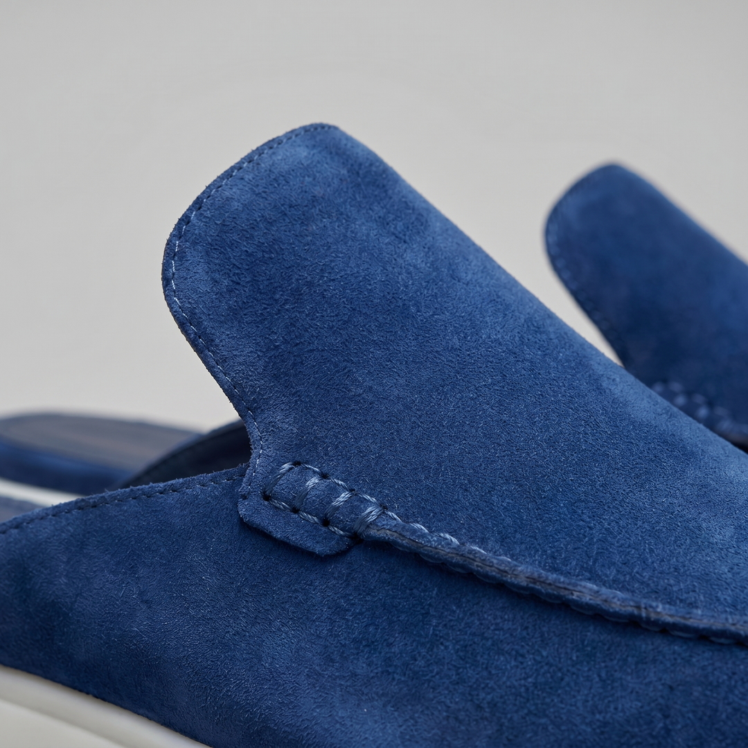 Men's Suede Backless Loafer Mules