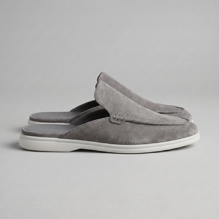 Men's Suede Backless Loafer Mules