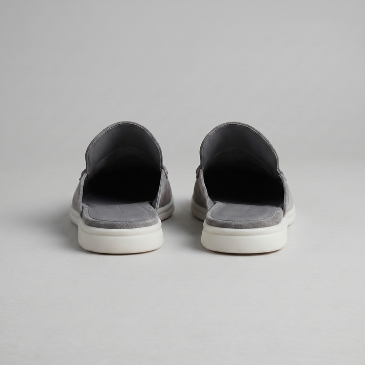 Men's Suede Backless Loafer Mules