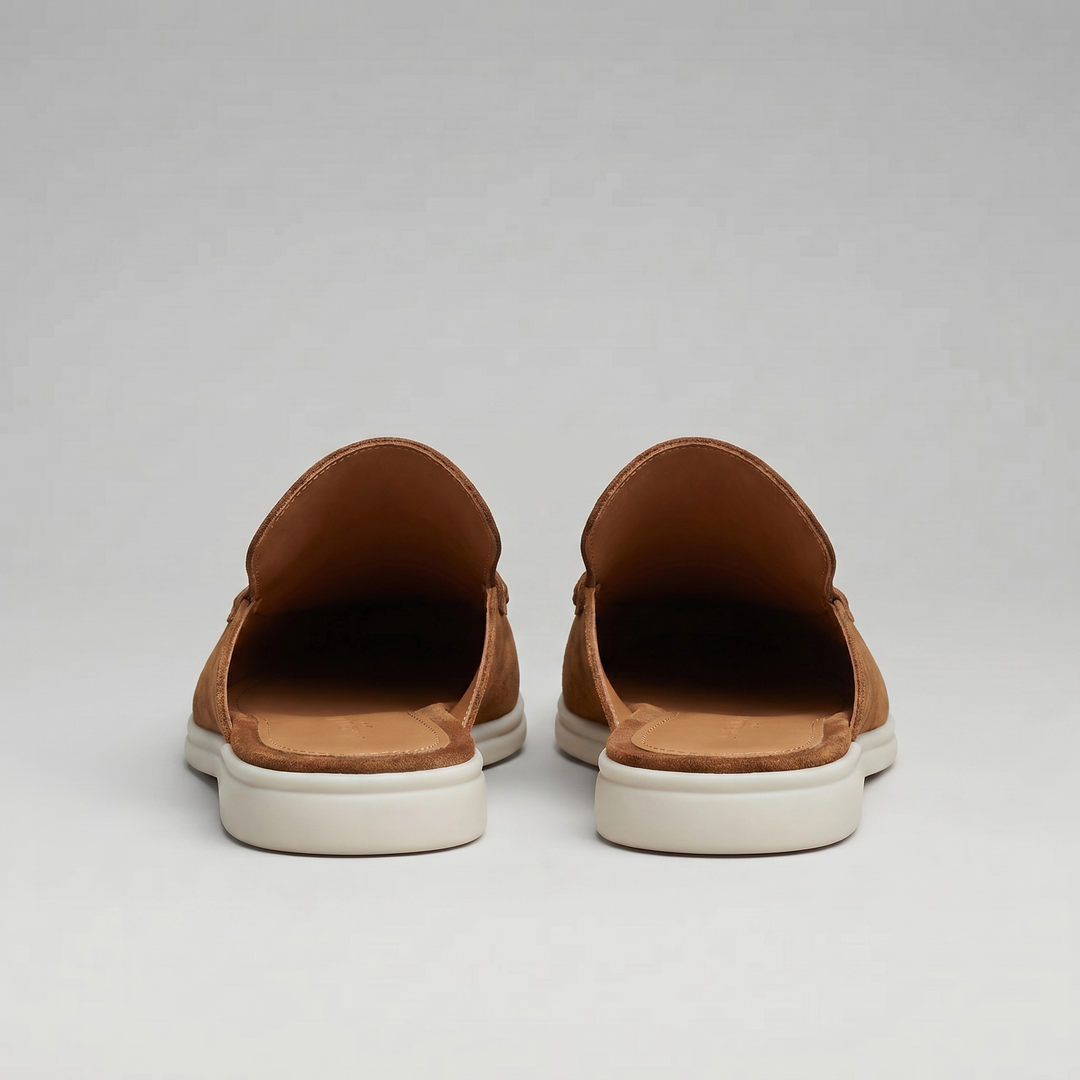 Men's Suede Backless Loafer Mules