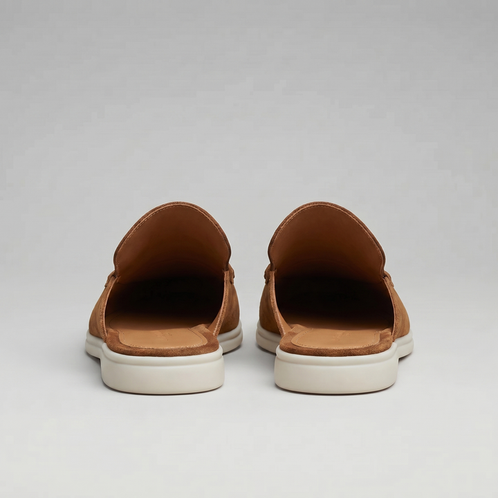 Men's Suede Backless Loafer Mules