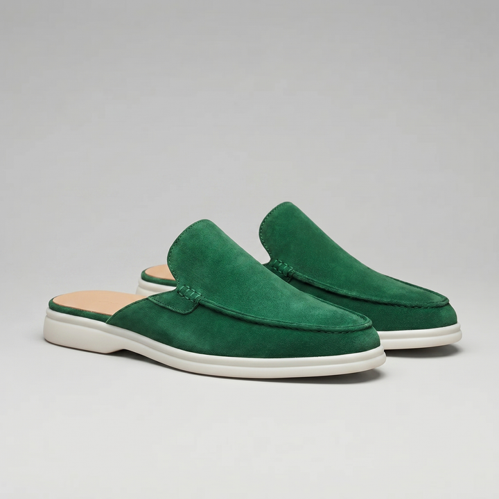 Men's Suede Backless Loafer Mules