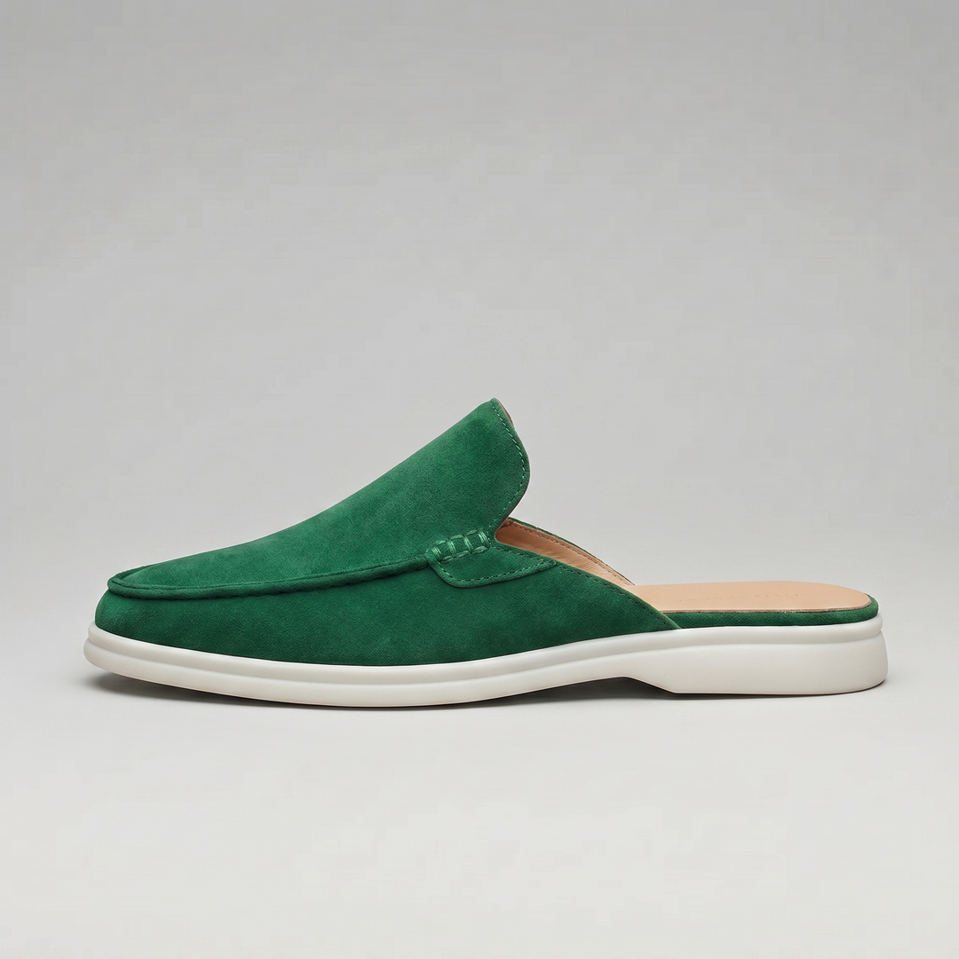 Men's Suede Backless Loafer Mules