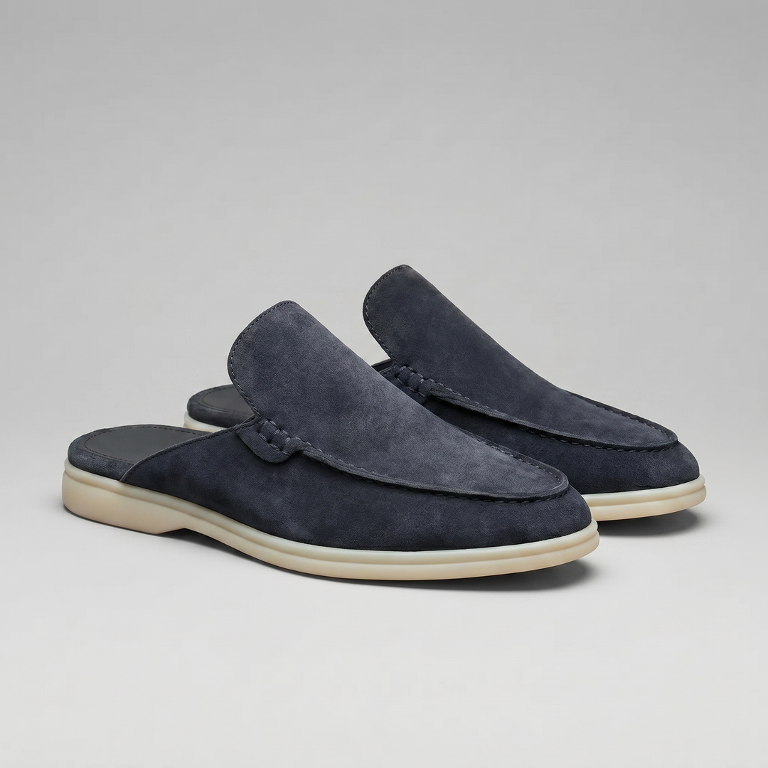 Men's Suede Backless Loafer Mules