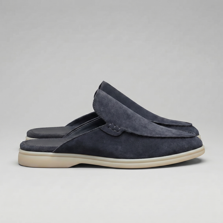 Men's Suede Backless Loafer Mules