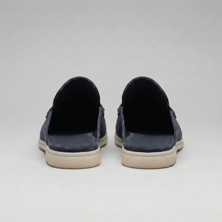 Men's Suede Backless Loafer Mules