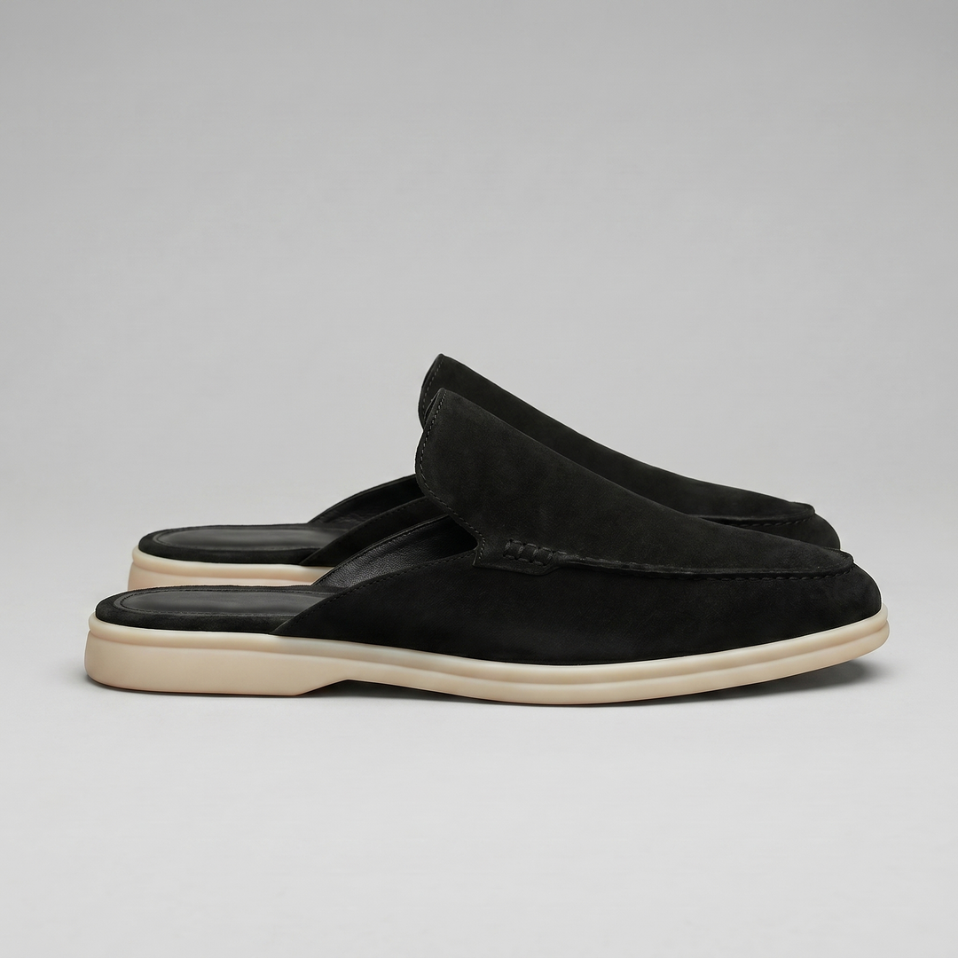 Men's Suede Backless Loafer Mules