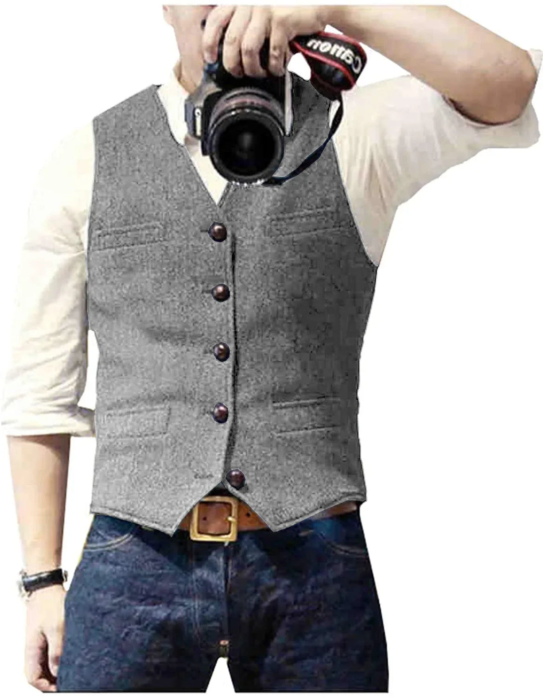 Arthur | Classic Herringbone Tweed Waistcoat