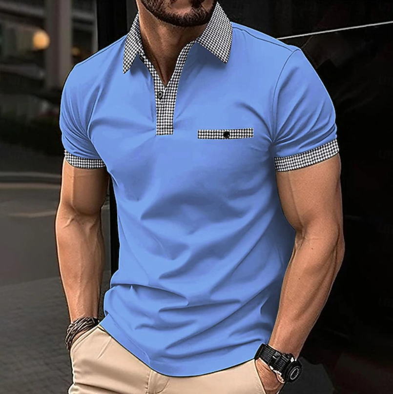 Alexander | Classic Checkered Collar Polo Shirt