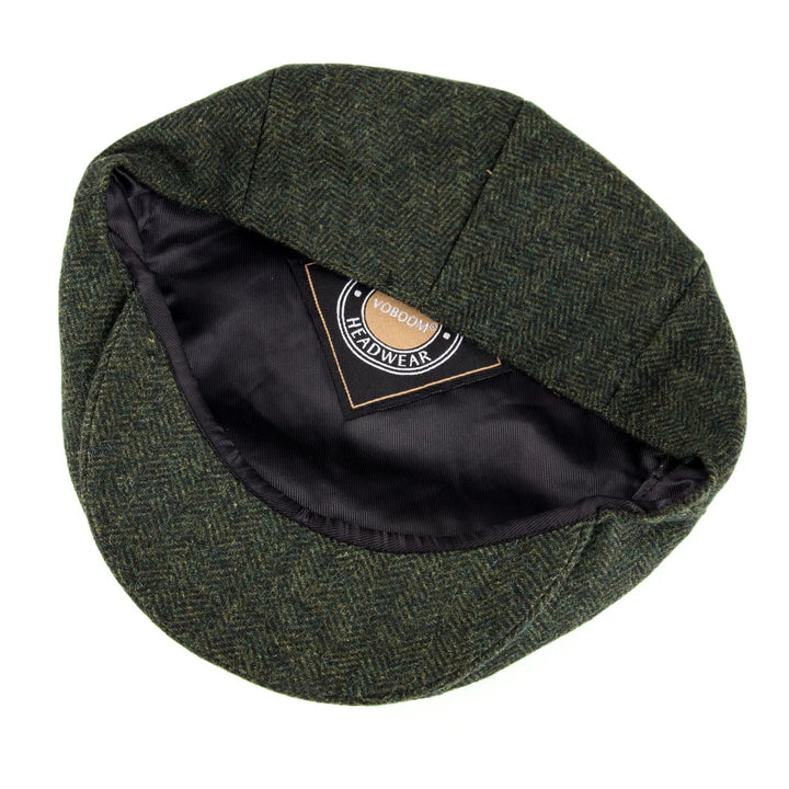James | Classic Herringbone Stitch Flat Cap