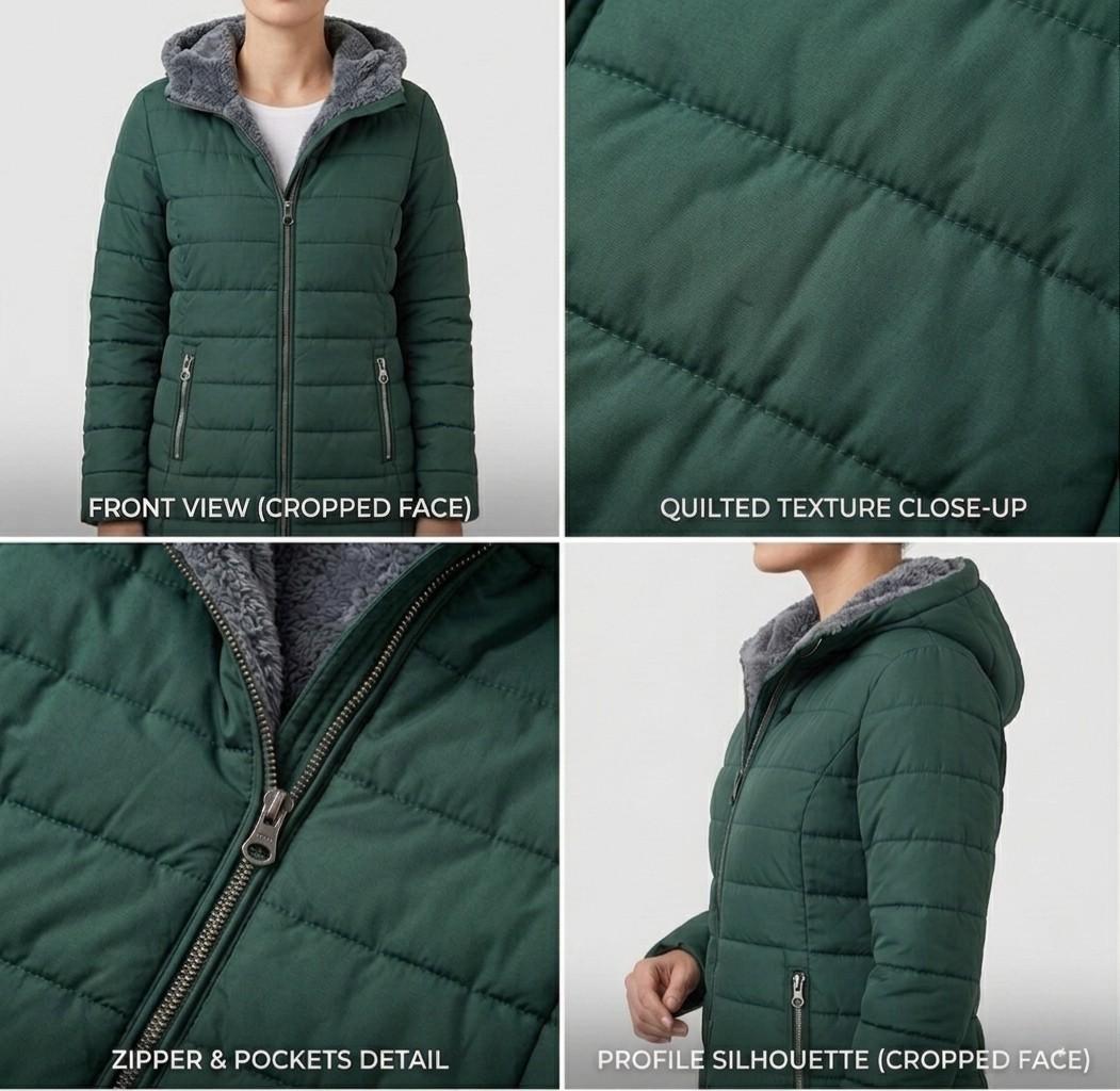 The Hadley | Quilted A-Line Winter Coat