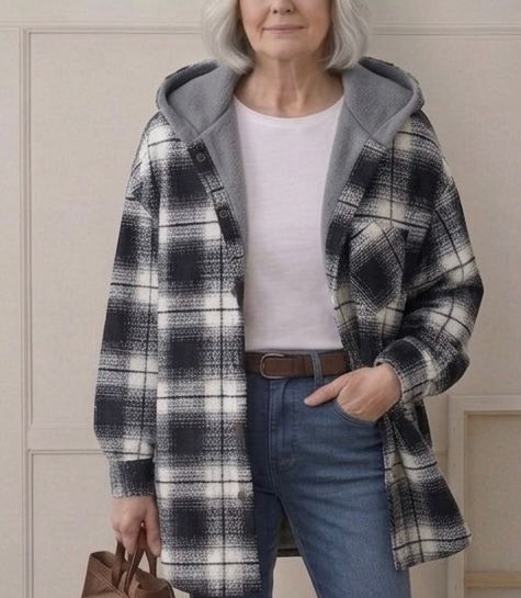 Rozelle | Hooded Flannel Shacket