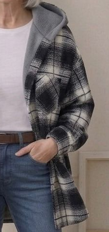 Rozelle | Hooded Flannel Shacket