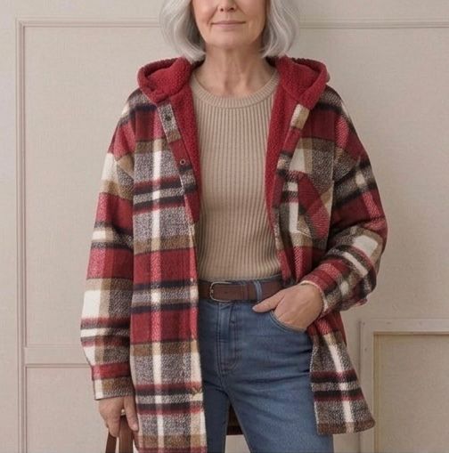 Rozelle | Hooded Flannel Shacket
