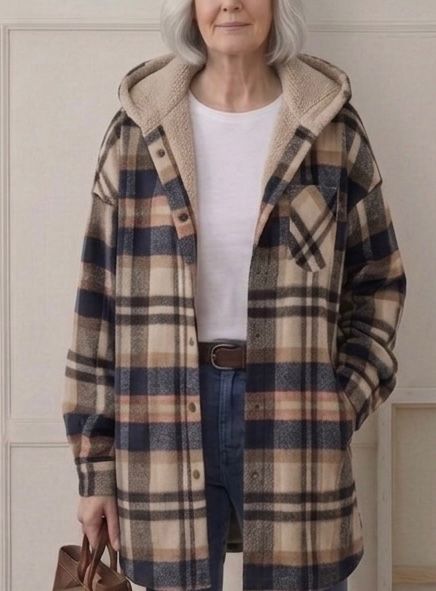 Rozelle | Hooded Flannel Shacket