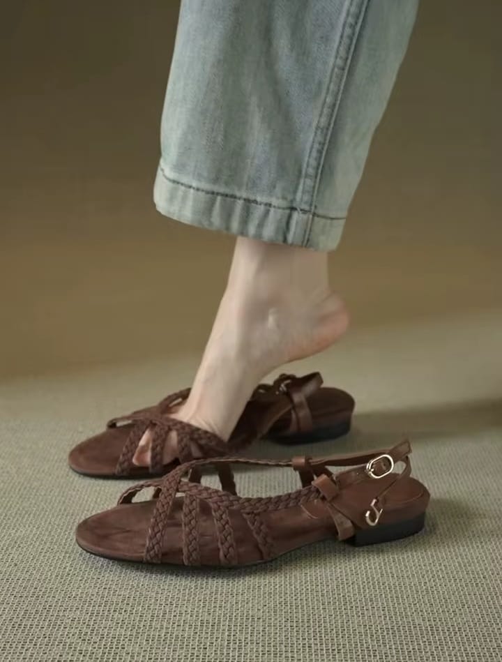 Palm Beach Woven Leather Sandals