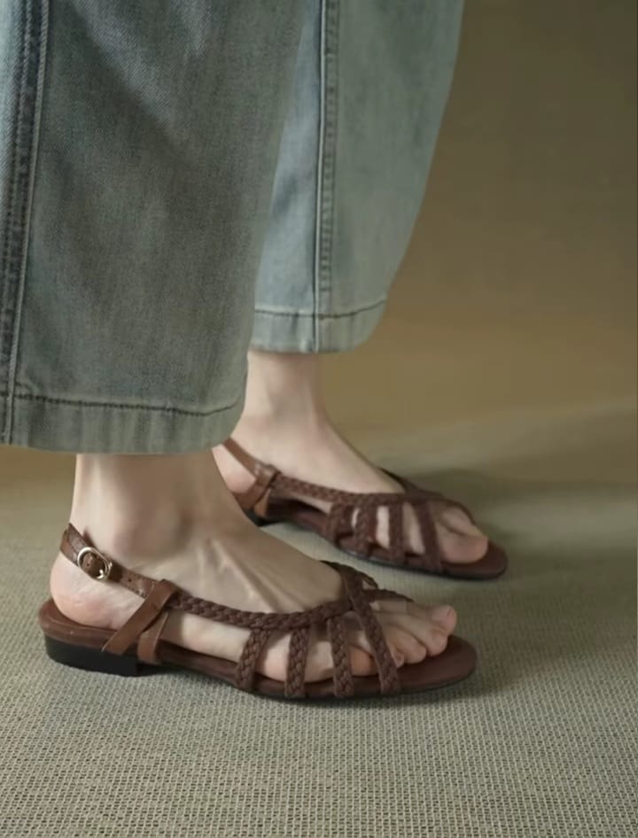 Palm Beach Woven Leather Sandals