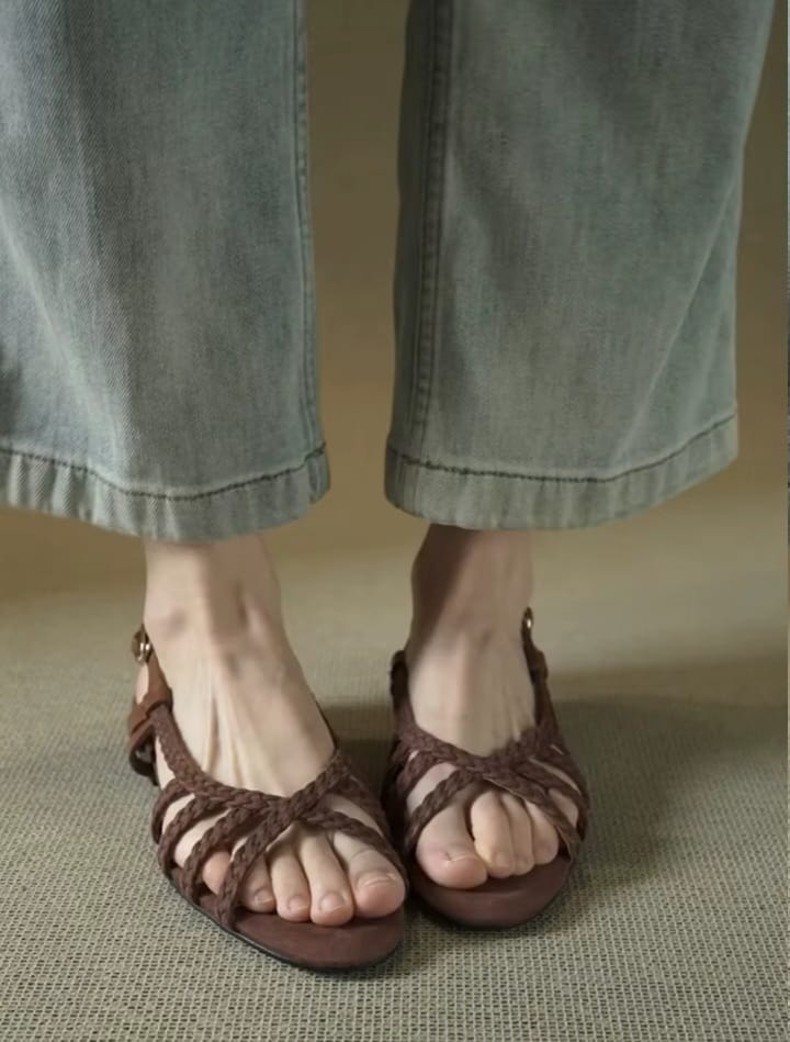 Palm Beach Woven Leather Sandals