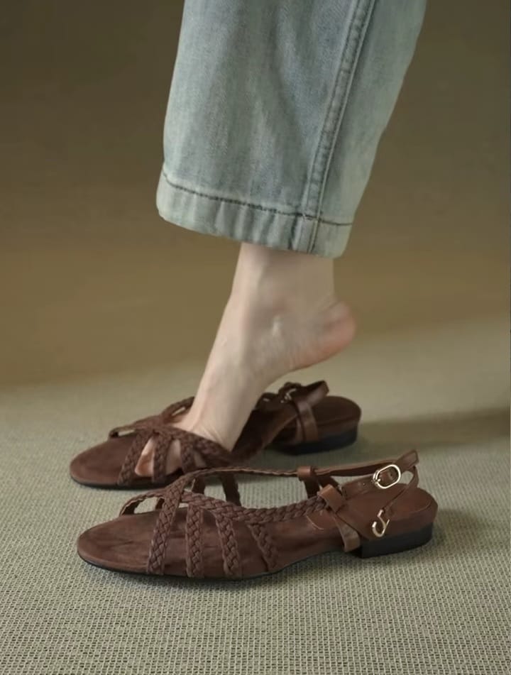 Palm Beach Woven Leather Sandals