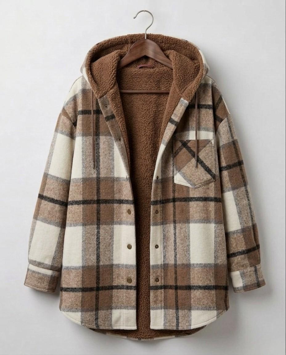 Rozelle | Hooded Flannel Shacket