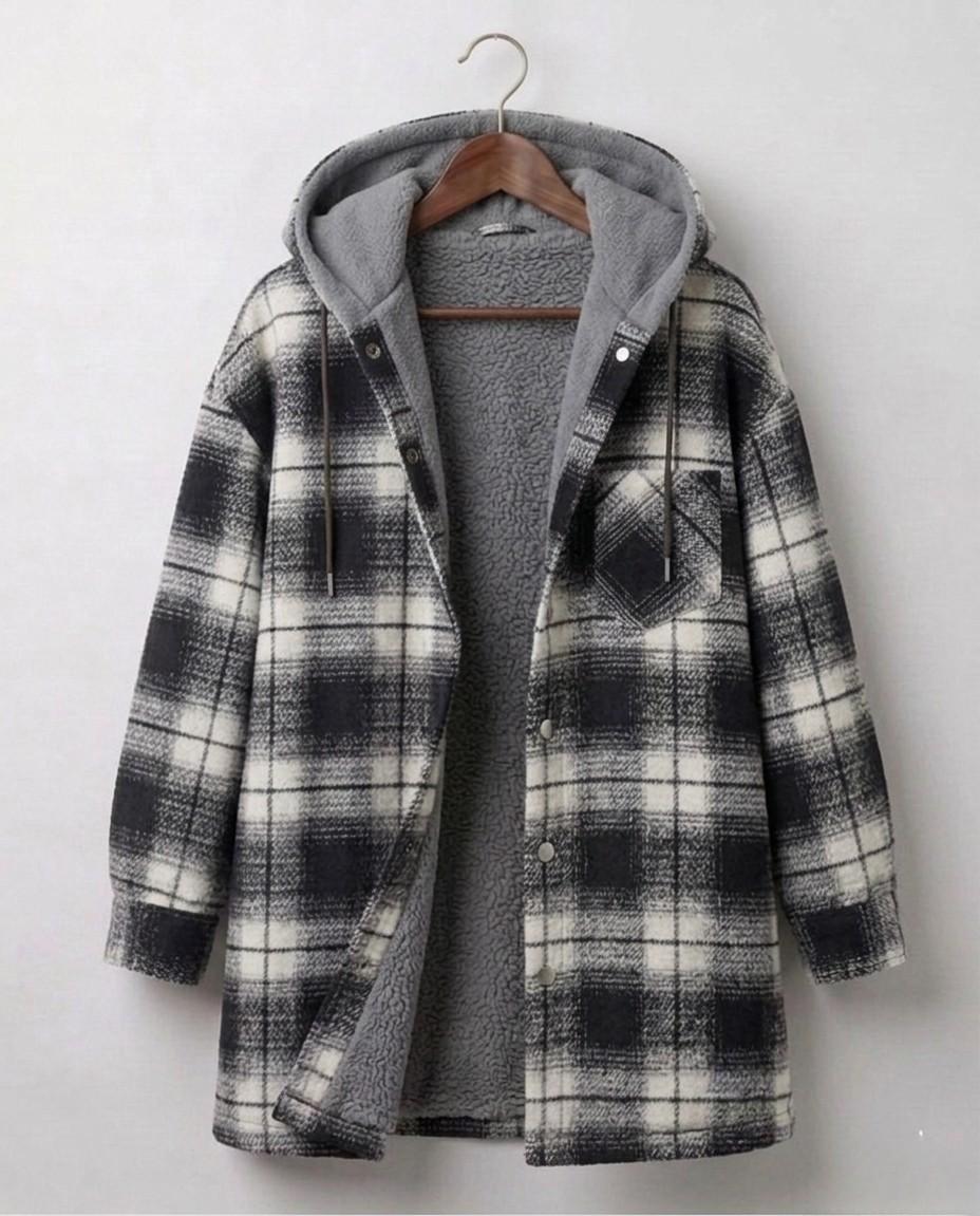 Rozelle | Hooded Flannel Shacket