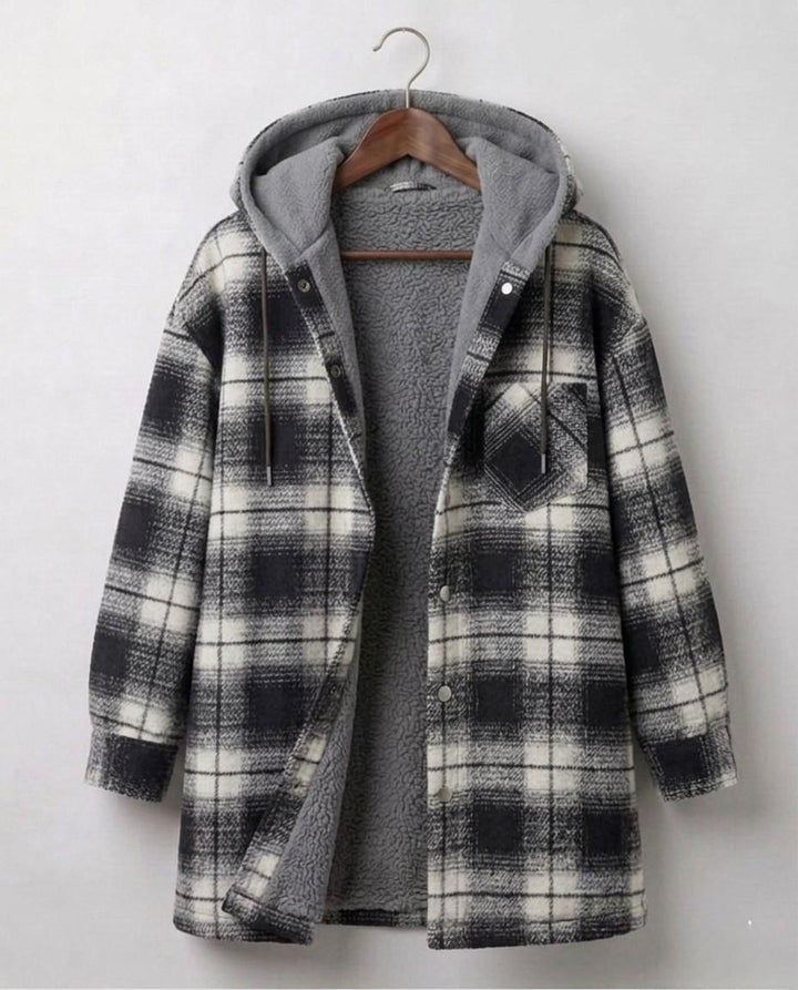 Rozelle | Hooded Flannel Shacket