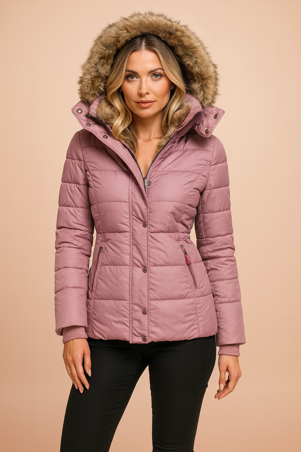 Lauren | Fitted Hooded Puffer Jacket with a Polished Winter Silhouette