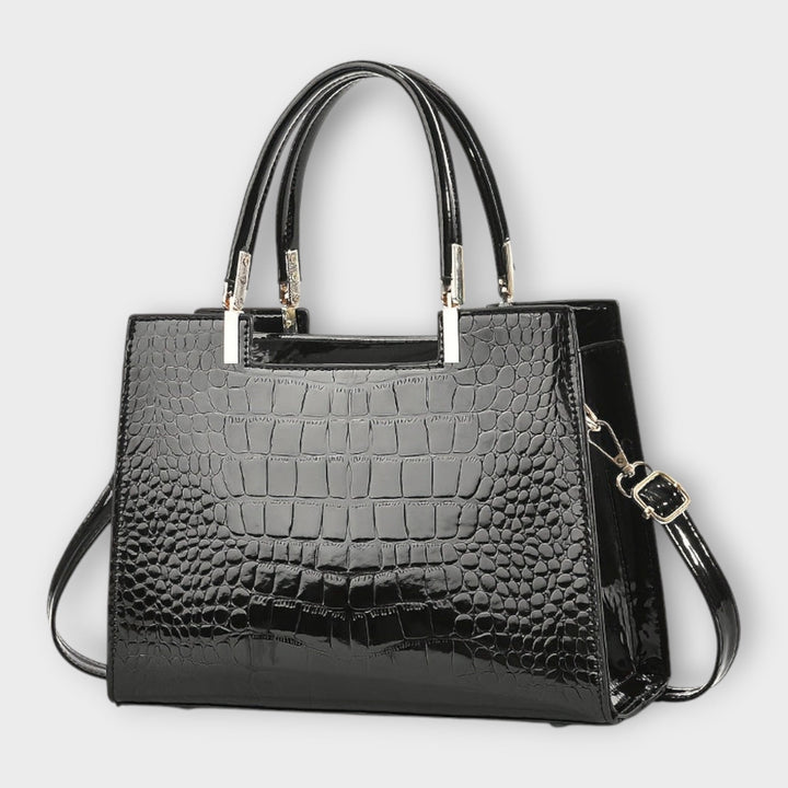 Maison Verdelle -  Shiny Crocodile Skin Pattern Handbag