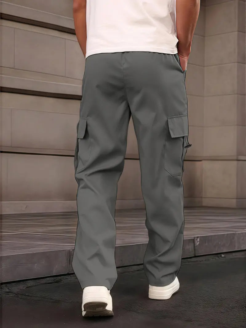 All-Season Slim Fit Cargo Pants with Utility Pockets