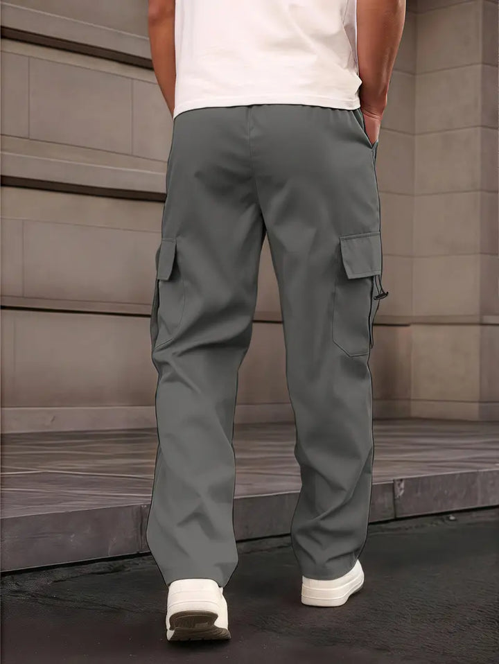 All-Season Slim Fit Cargo Pants with Utility Pockets