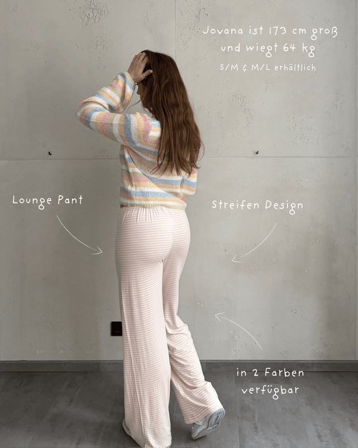Bungan - Striped Lounge Pants in Rayon Stretch