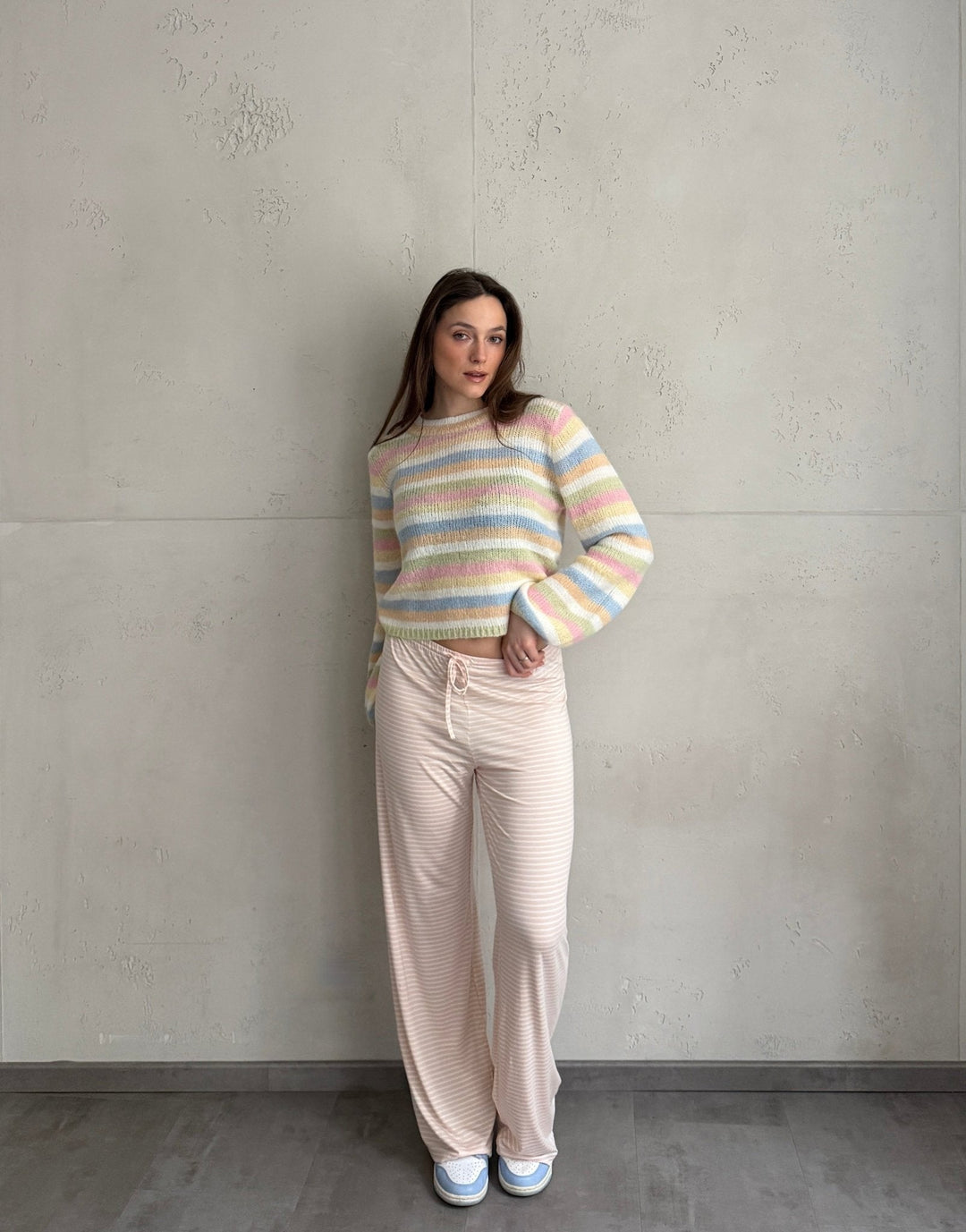 Bungan - Striped Lounge Pants in Rayon Stretch