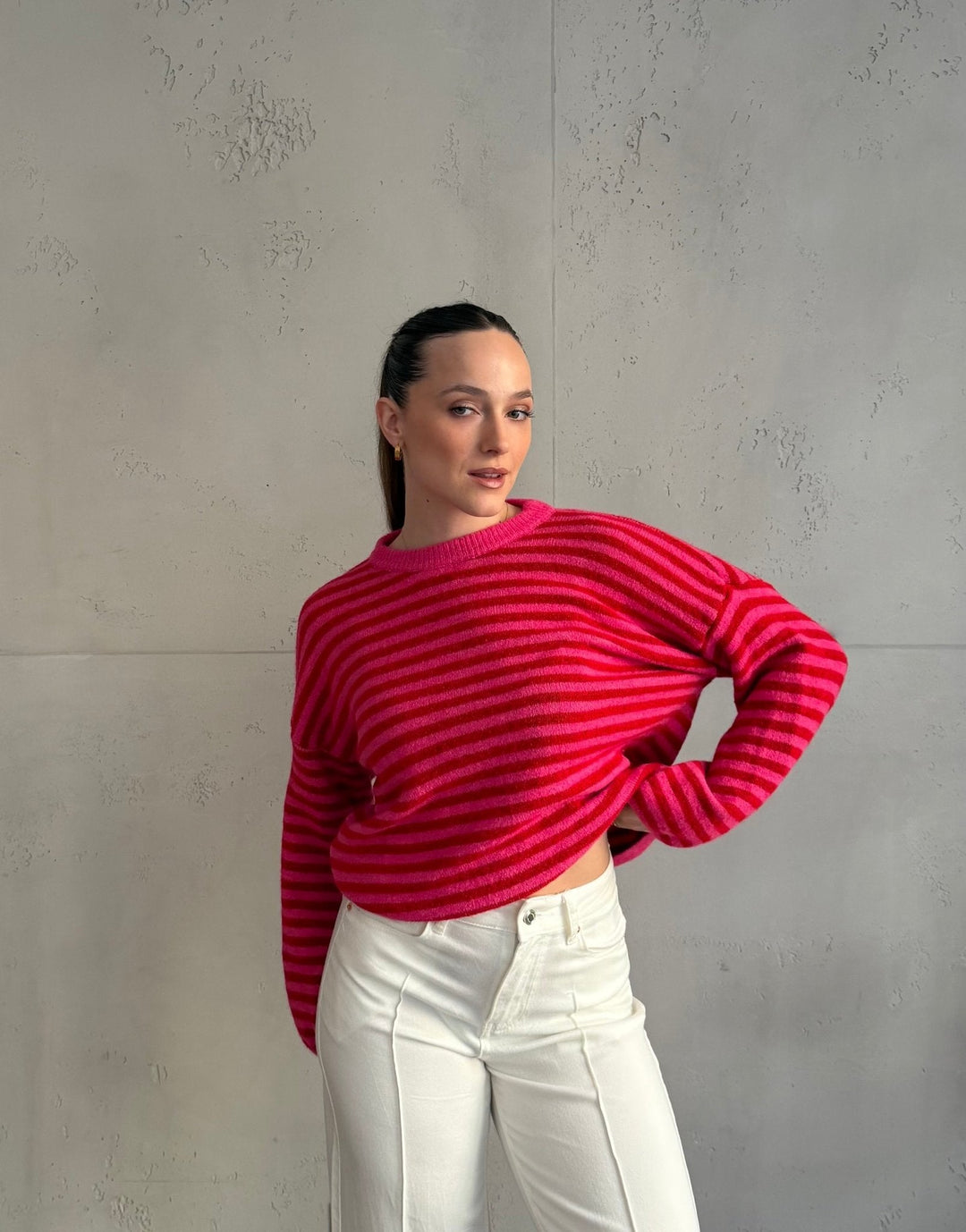 Akuna - Striped round-neck sweater