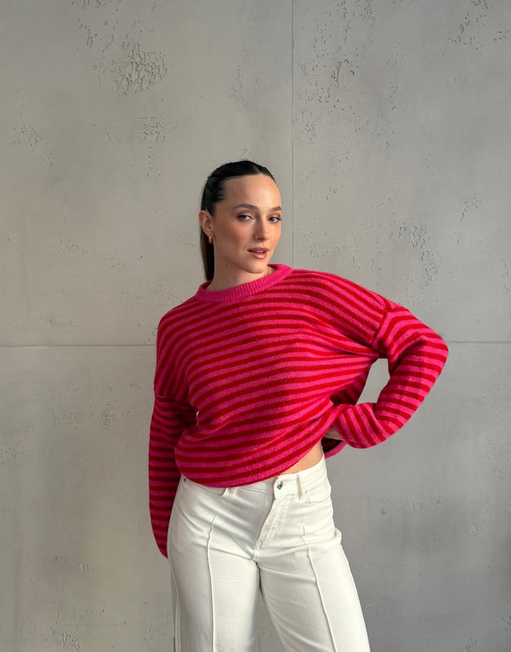 Akuna - Striped round-neck sweater
