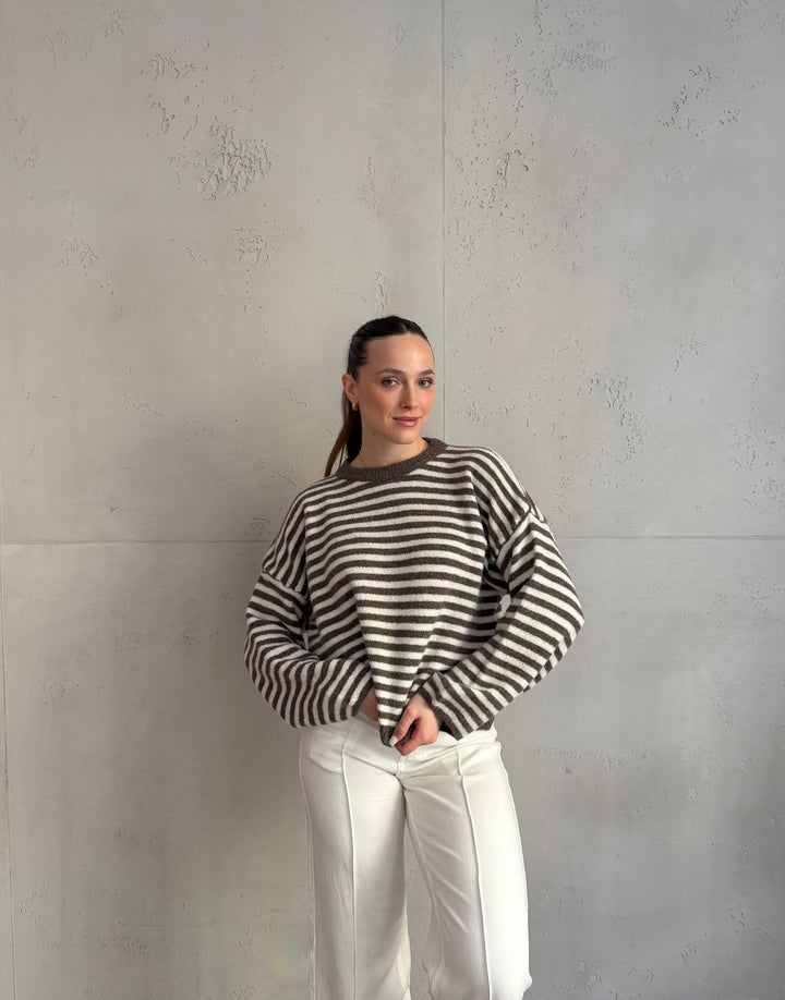 Akuna - Striped round-neck sweater