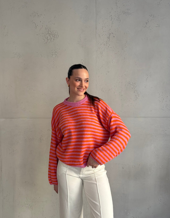 Akuna - Striped round-neck sweater