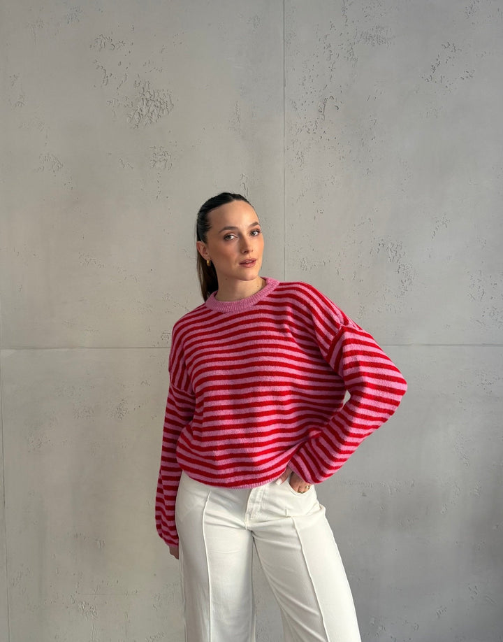 Akuna - Striped round-neck sweater