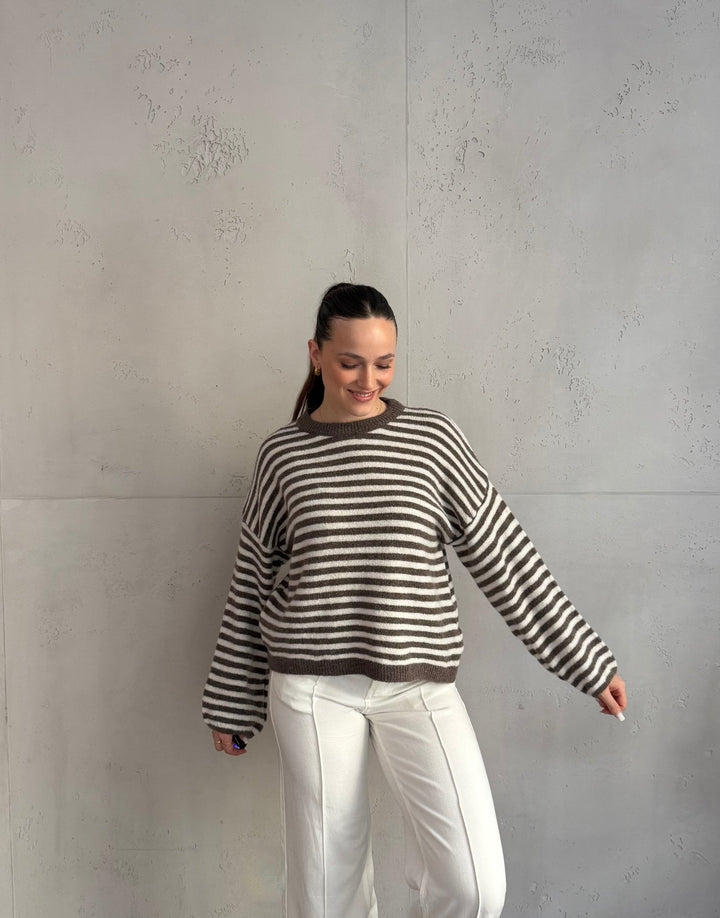 Akuna - Striped round-neck sweater