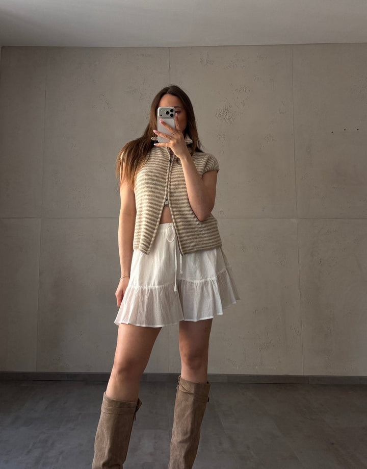 Clareville - Striped zip sweater